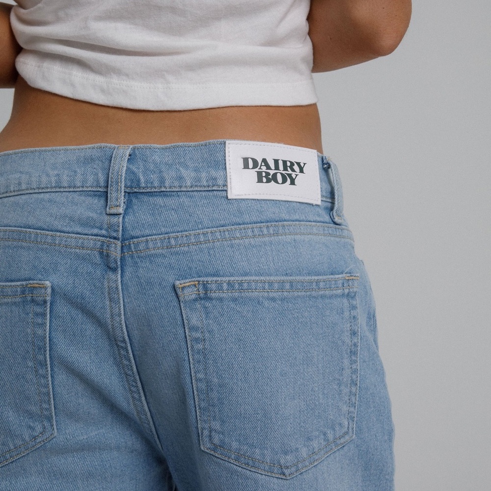 Dairy Boy- Relaxed Straight Leg Denim - Light Wash